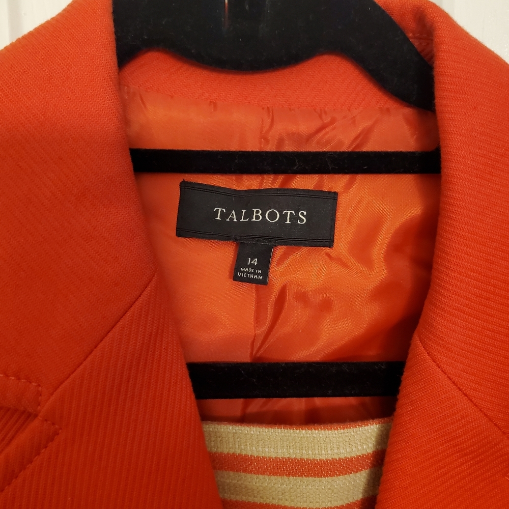 Orange suit jacket w/ coordinating skirt